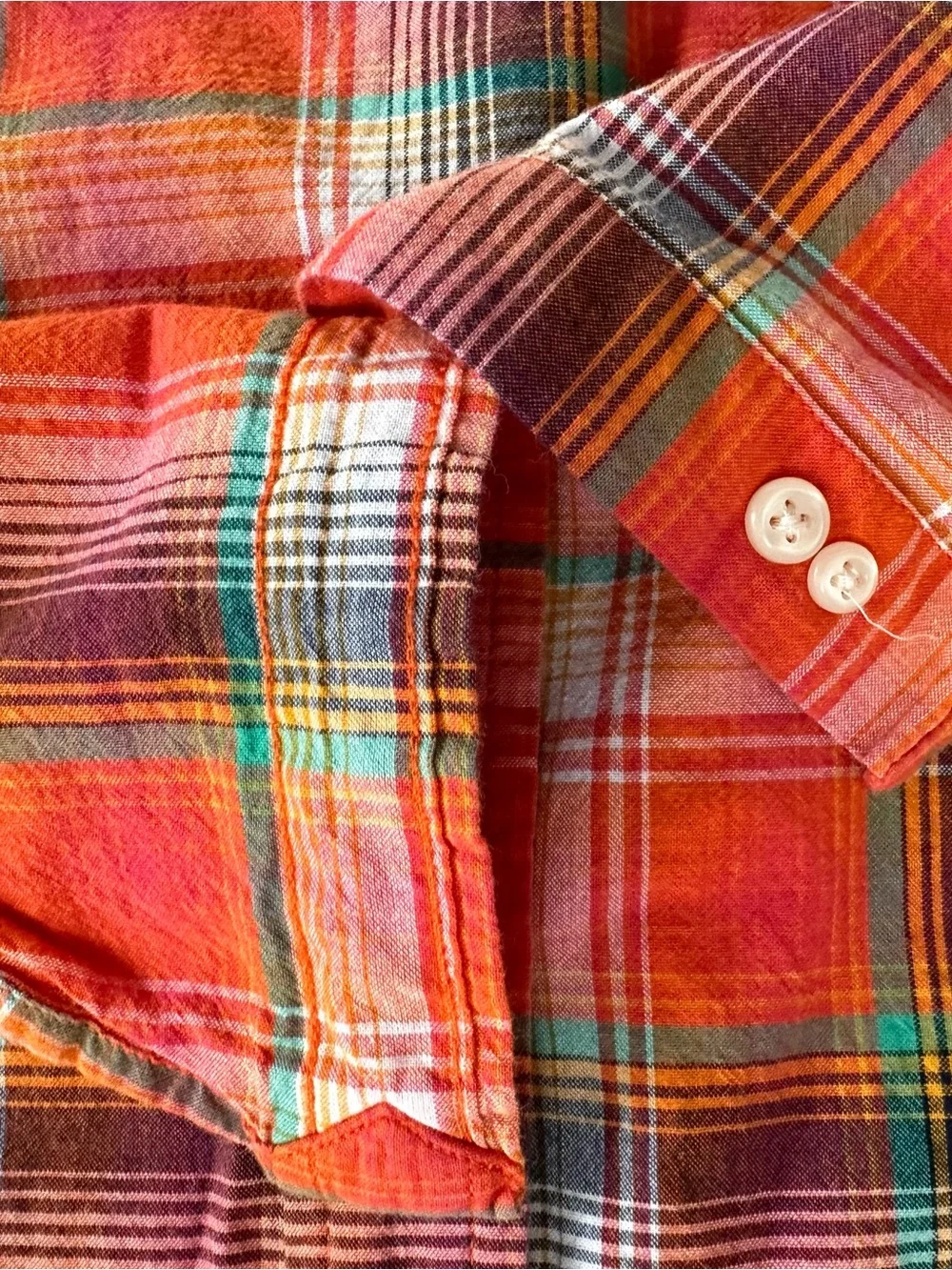 Ralph Lauren plaid button down shirt, size 6